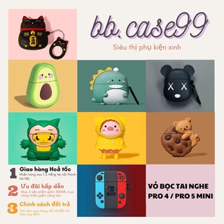 Vỏ Bọc Bảo Vệ Hộp Sạc Tai Nghe Pro 4 Mini / Pro 5 Mini (2) ☘️ Ốp Silicon Dành Cho Tai Bluetooth Không Dây  - bb.case99