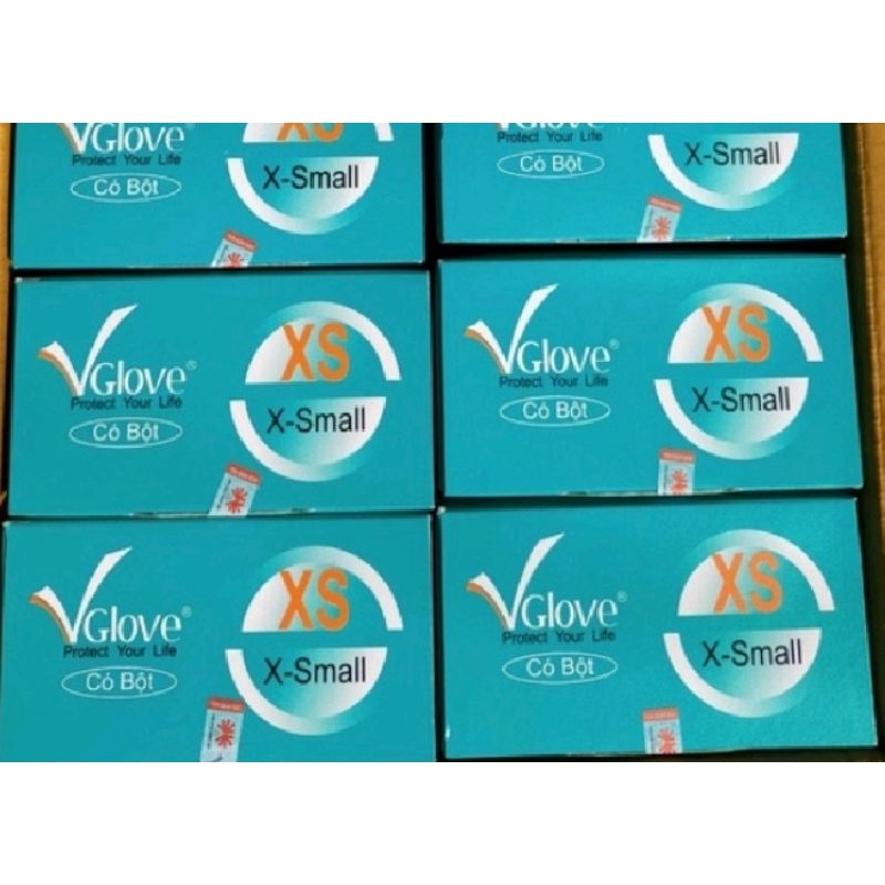 Găng tay cao su có bột vglover. hộp 100c