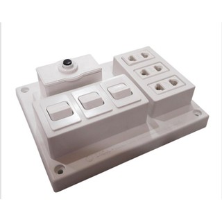Bảng điện nổi 15A 3 ổ cắm 3 công tắc LIOA CB15A3C - LIOA CB15A3C