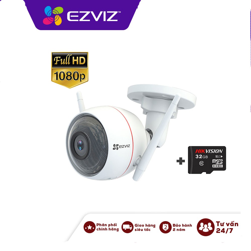 Combo Camera IP Wifi Ezviz C3WN CV-310 1080P (2MP) + Thẻ nhớ HIKVION 32GB 64GB | BigBuy360 - bigbuy360.vn