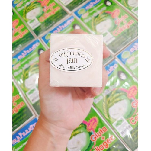 Xà Phòng Cám Gạo [FREESHIP] Xà Phòng Trắng Da Thái Lan Jam Rice Milk Soap (Date: 24 tháng)