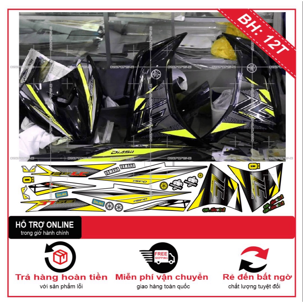 TEM RỜI EX 2011 LC TỔ ONG VÀN ĐEN -- SHIN DECAL 2