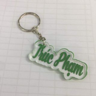 Móc khóa khắc chữ