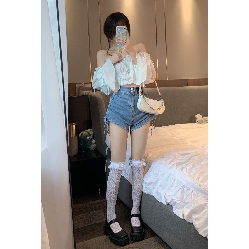 COZOK Áo Trễ Vai Dài Tay Thời Trang Dành Cho Nữ