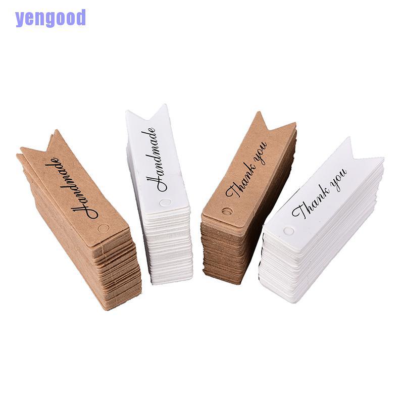 Set 100 Tấm Thiệp Giấy kraft Phong Cách Cổ Điển