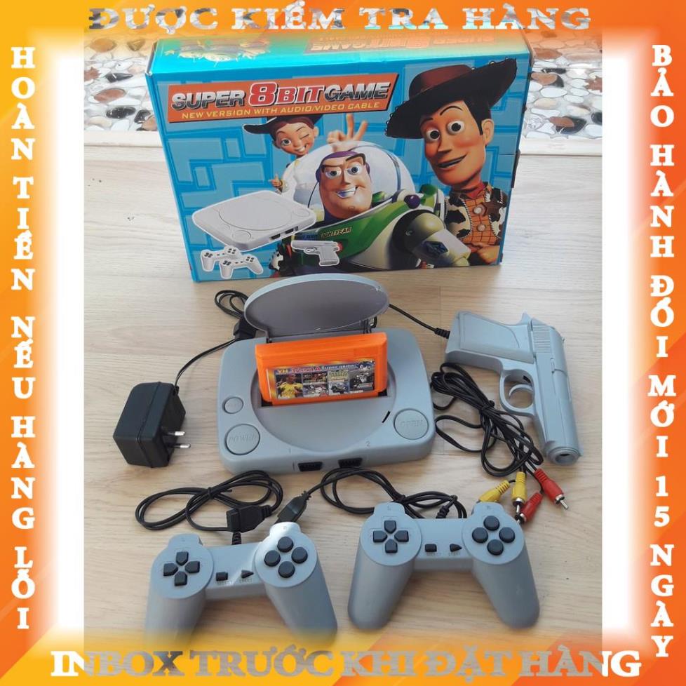 Máy game băng nhựa Super 8 bit Game Thế hệ 2 Tích hợp Game trong máy + băng game 132 trò huynhtruc
