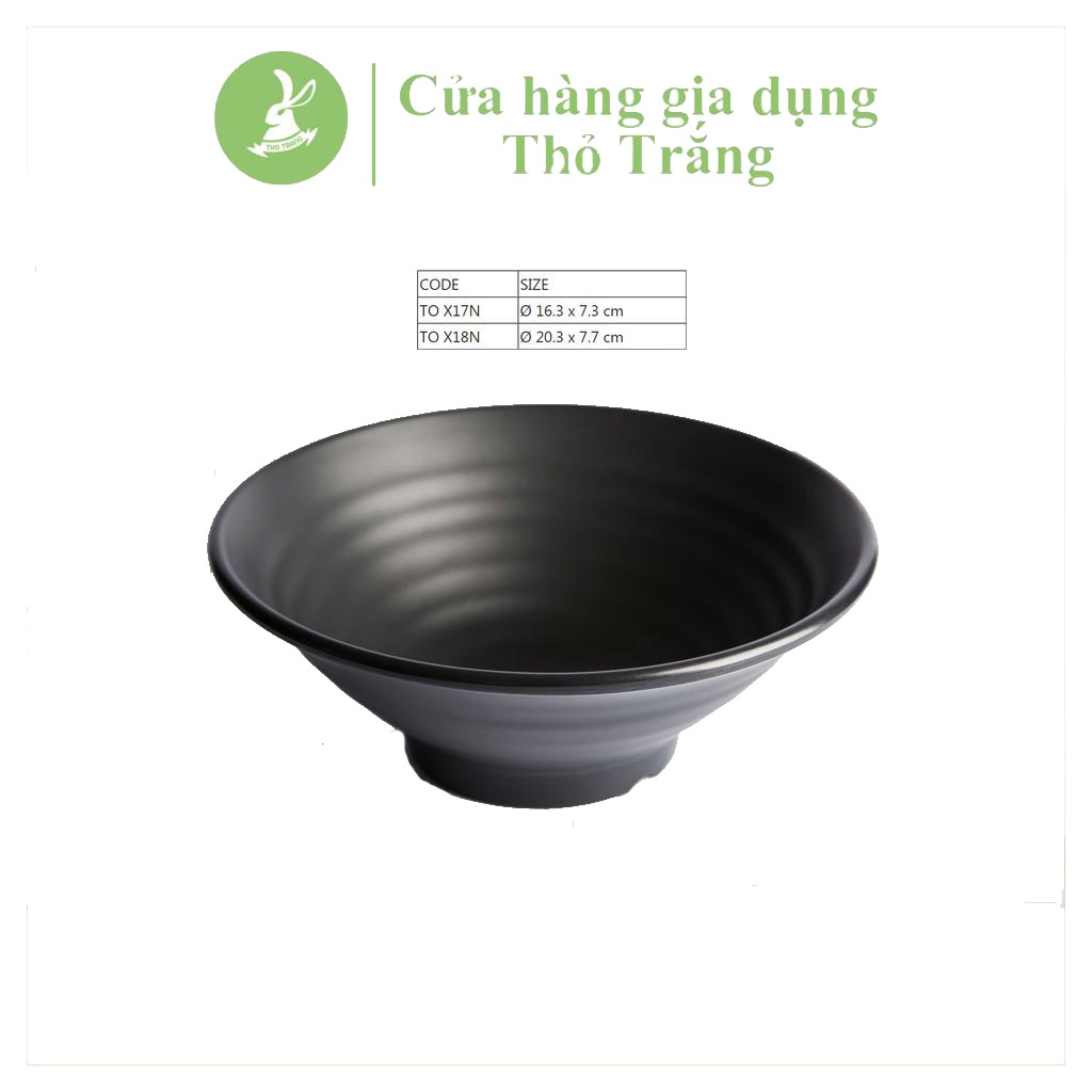 Tô Nhựa Melamine Đen Nhám Fataco Việt Nam