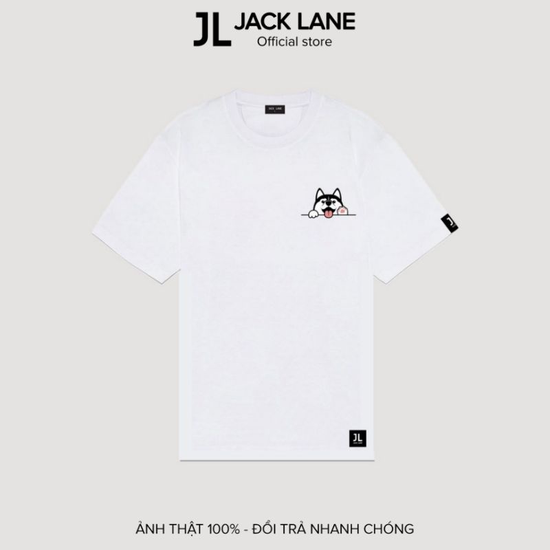 Áo Phông Oversize Husky, JACKLANE, Áo thun cộc tay Unisex Jack Lane