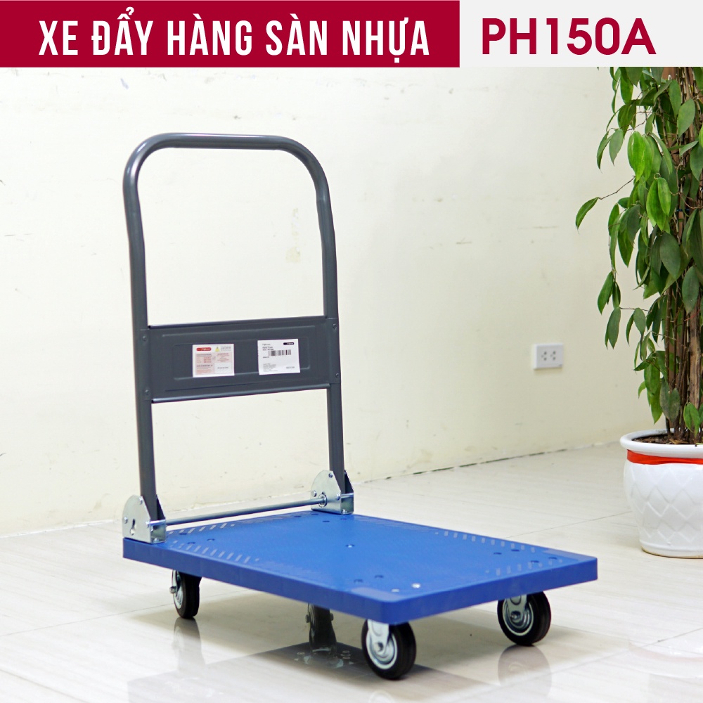 Xe đẩy hàng 4 bánh gấp gọn 100kg -200kg nhập khẩu CN Nhật Bản FUJIHOME đa năng, bánh cao su chống ồn, Bảo hành 1 năm