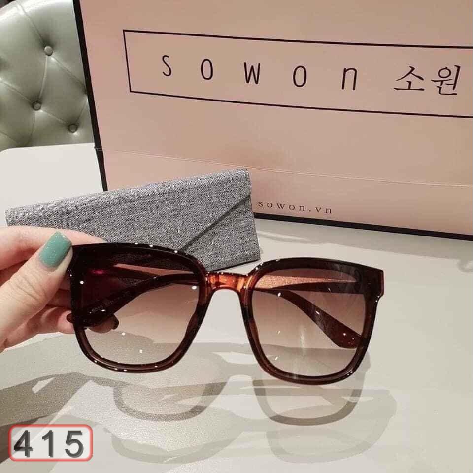 Mắt Kính Râm Mát Thời Trang Unisex Nam nữ Form vuông 6035 Gọng Vàng Sang Chảnh - Hata24h