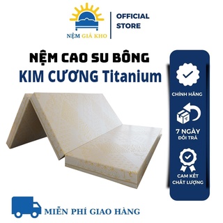 Nệm Gấp 3 Cao Su Bông Titanium Kim Cương - Bảo Hành 10 Năm