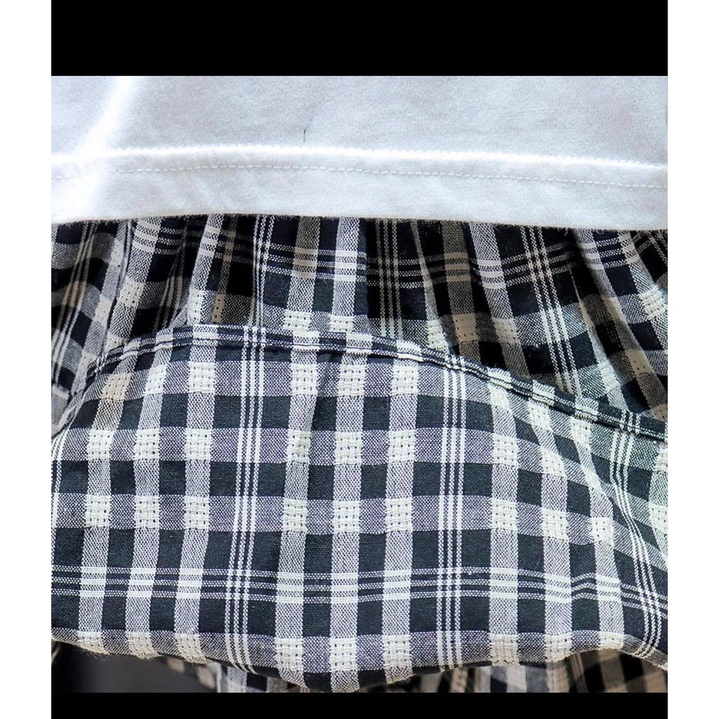 Bộ váy bé gái hai chi tiết dáng xòe cộc tay cotton mềm mát VR01 - BÉ NHÀ THỊ
