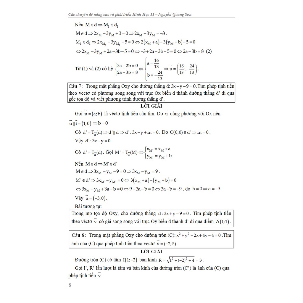 Sách - Các Chuyên Đề Nâng Cao Và Phát Triển Hình Học 11