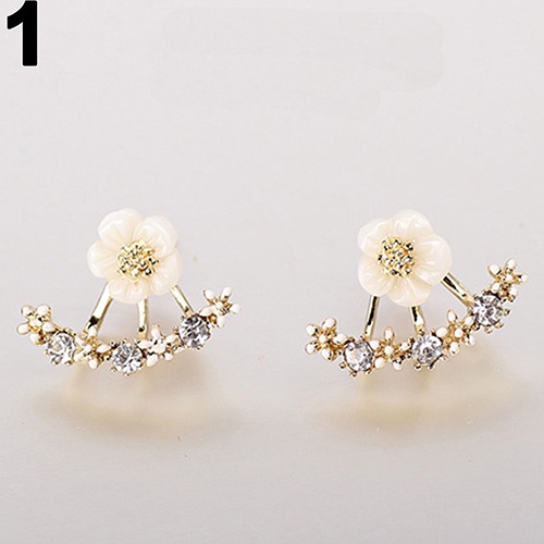 Khuyên tai hình hoa cúc đính đá phong cách Hàn Quốc thanh lịch dành cho nữ