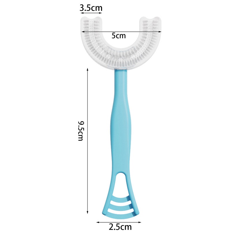 Bàn chải đánh răng silicon hình chữ U xoay 360 độ cho bé