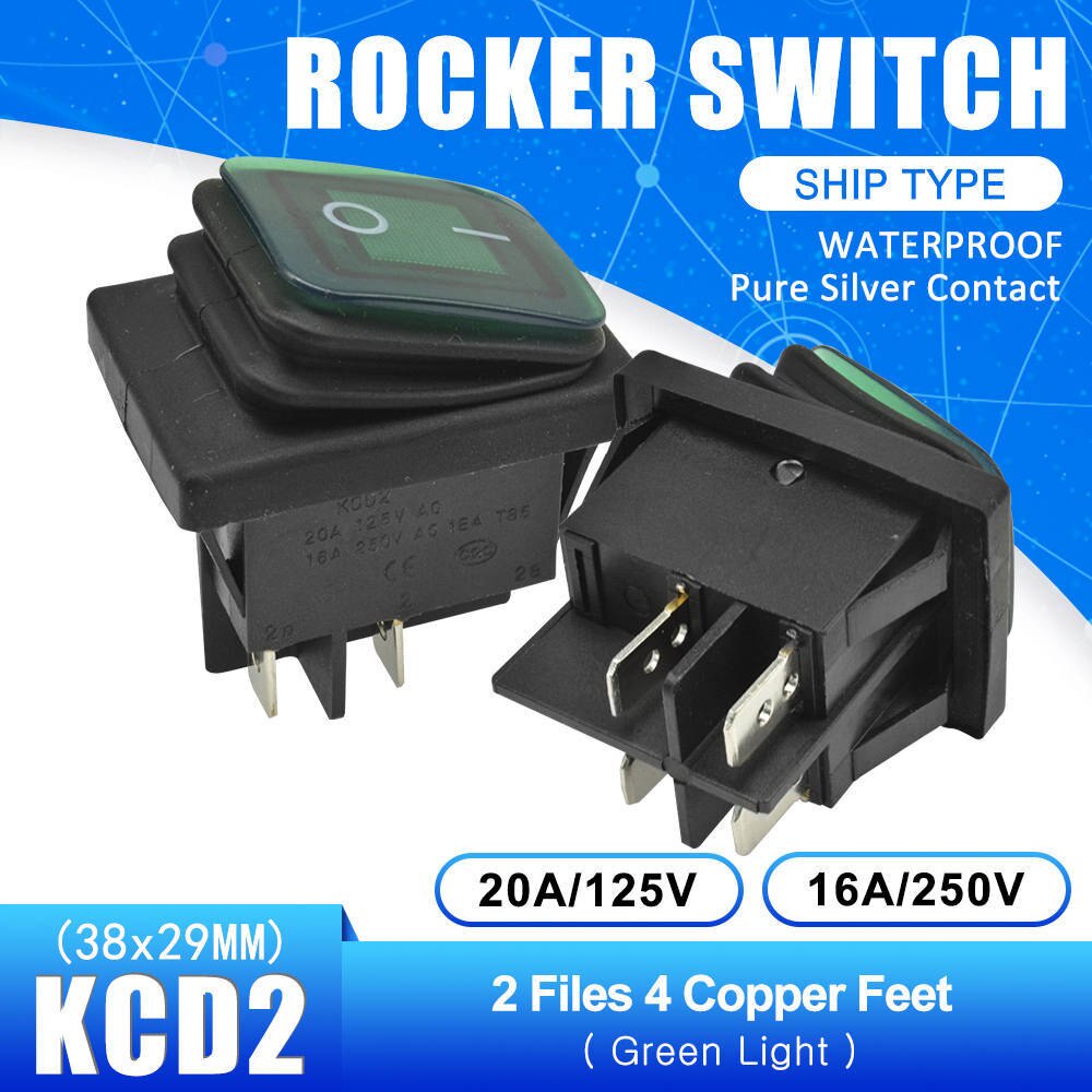 Công Tắc Bật / Tắt KCD2 Chống Thấm Nước 4PIN 6PIN 15A 250V Cho Tàu Thuyền