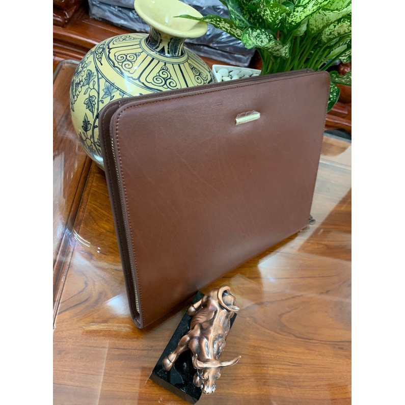Clutch đựng tài liệu khổ giấy A4 - đựng ipad - đựng sổ sách - cầm tay sang trọng - da thật 100% - có bảo hành