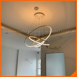 Đèn thả trần - đèn thả trần không gian led hình tròn 3 vòng cao cấp