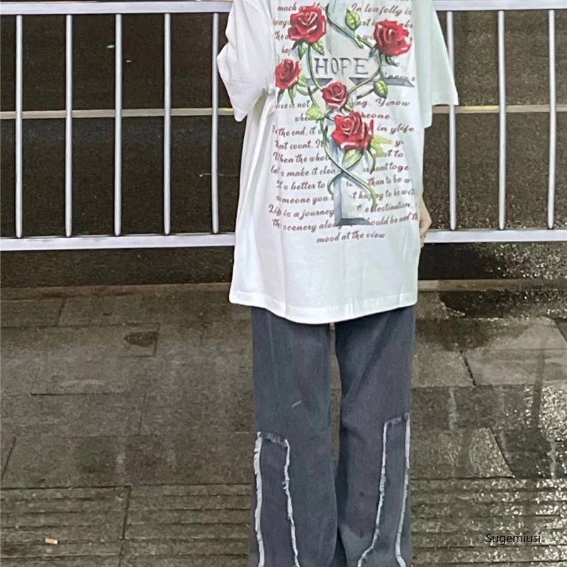 Hàng Mới Về Áo Thun Nữ Ngắn Tay In Hình Thời Trang Năng Động