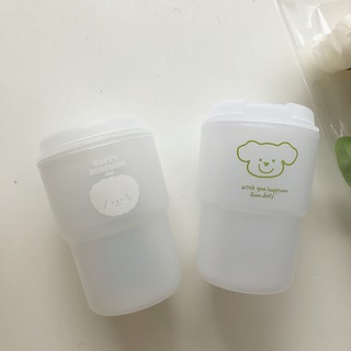 Cốc take away hình cún xanh lá cây
