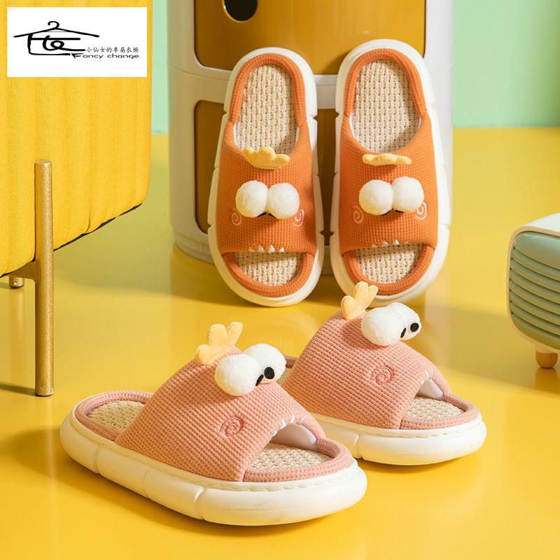 Dép Cotton Lanh Đế Mềm Mang Trong Nhà Phong Cách Nhật Bản Cho Nữ