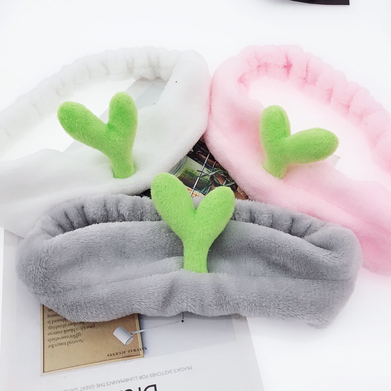 Băng đô trang điểm hình tai thỏ thời trang mùa hè Hàn Quốc đáng yêu