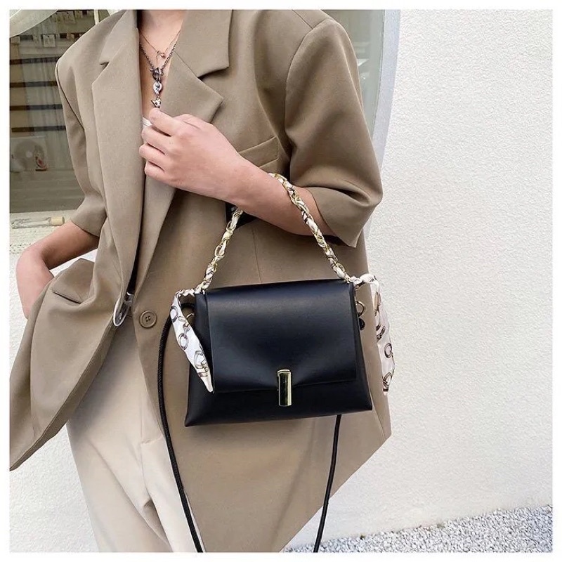 M6_Túi Xách Quai Ngang Da Pu Tự May Handmade