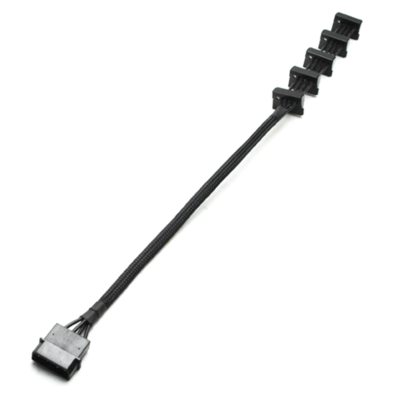 Dây Cáp Chia Nguồn Sata 4-pin Ide 1 Sang 5 Sata Sata Dài 18awg Cho Pc Server