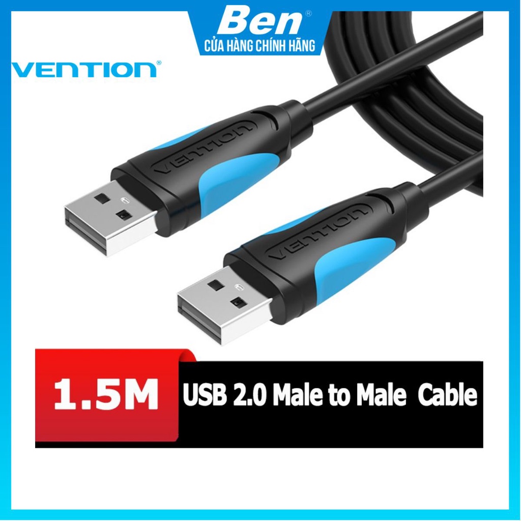 Cáp USB 2.0 2 đầu đực Vention, dài 1.5m/2m/3m/5m - Chính Hãng Vention VAS-A06