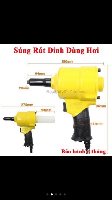 Súng rút đinh tán Rive bằng hơi Taiwan TOP