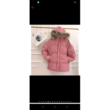 Áo Khoác Phao Dáng Suông Free Size Mũ Lông Tháo Rời | BigBuy360 - bigbuy360.vn