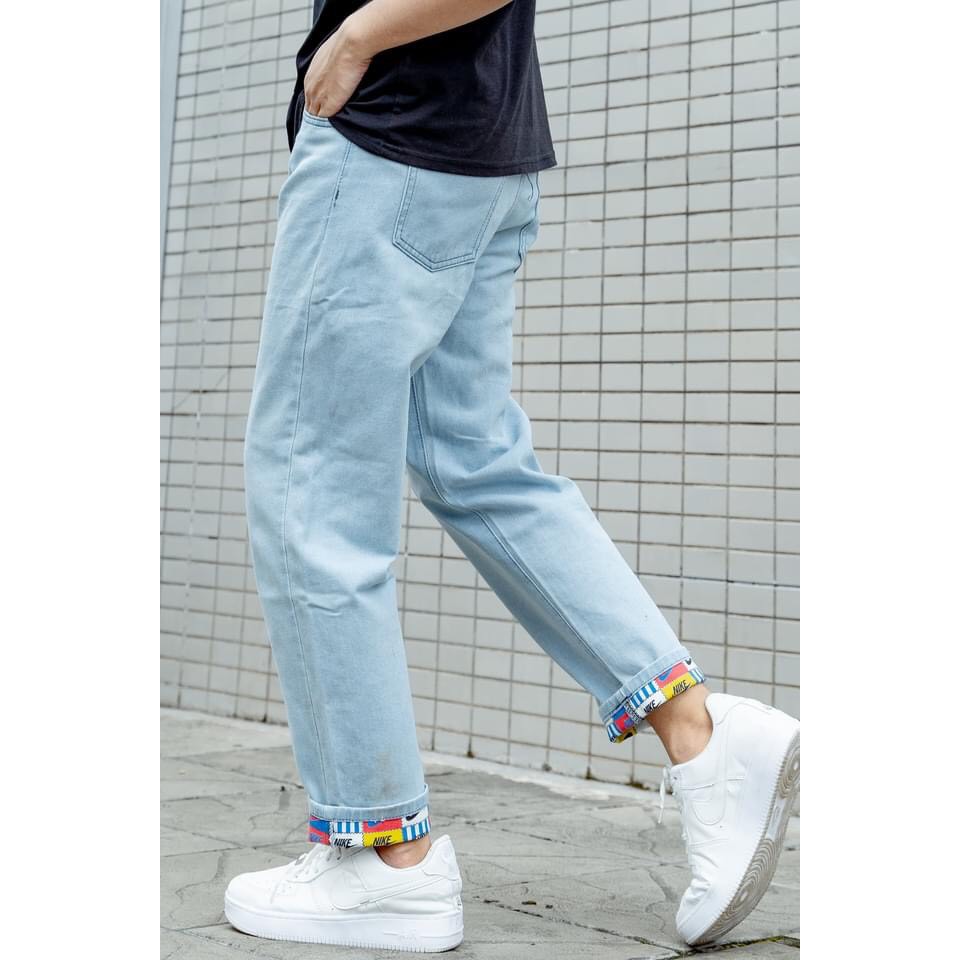 quần baggy jean nam, ống suông rộng, “IN HOẠ TIẾT LOGO” các thương hiệu style cá tính | BigBuy360 - bigbuy360.vn