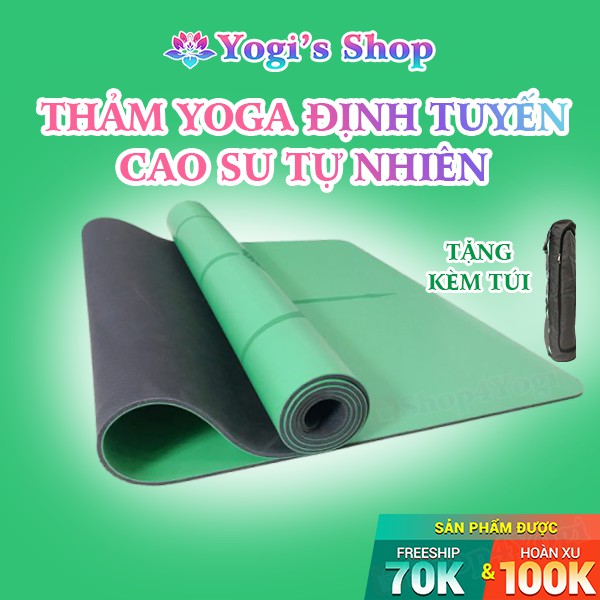 Thảm Tập Yoga Định Tuyến Cao Su Tự Nhiên PU Màu Xanh Lá | Đạt Tiêu Chuẩn Chứng Chỉ An Toàn Sức Khỏe SGS