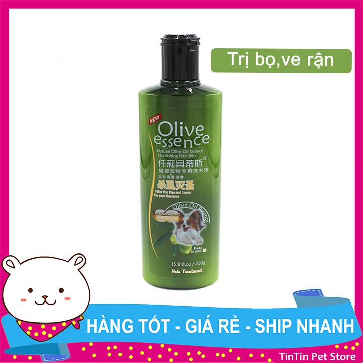 Sữa Tắm Olive Essence Cho Chó Mèo 450ml Giá Rẻ