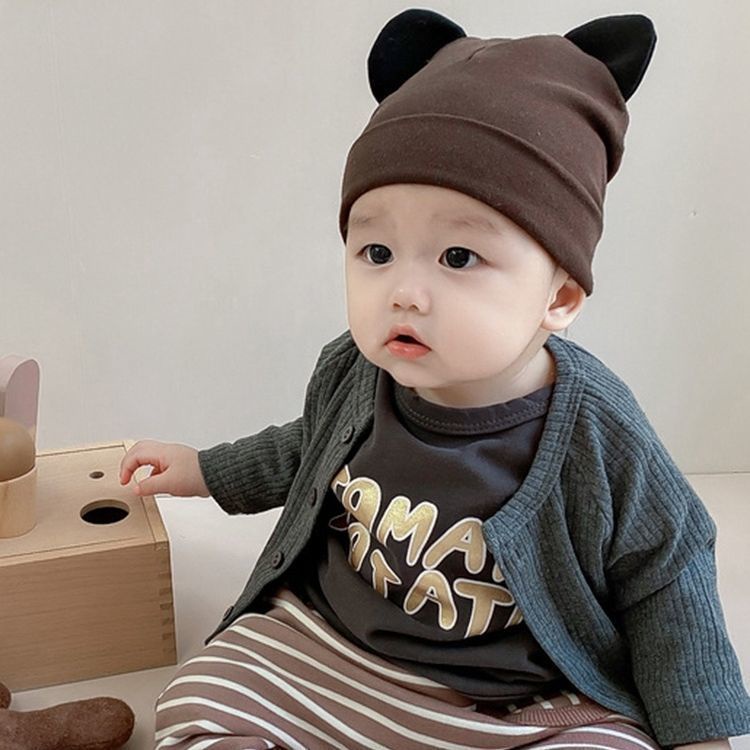 Mũ Cotton Tai Chuột Mickeyy Hàng Quảng Châu Cho Bé Trai Bé Gái 3-18 Tháng