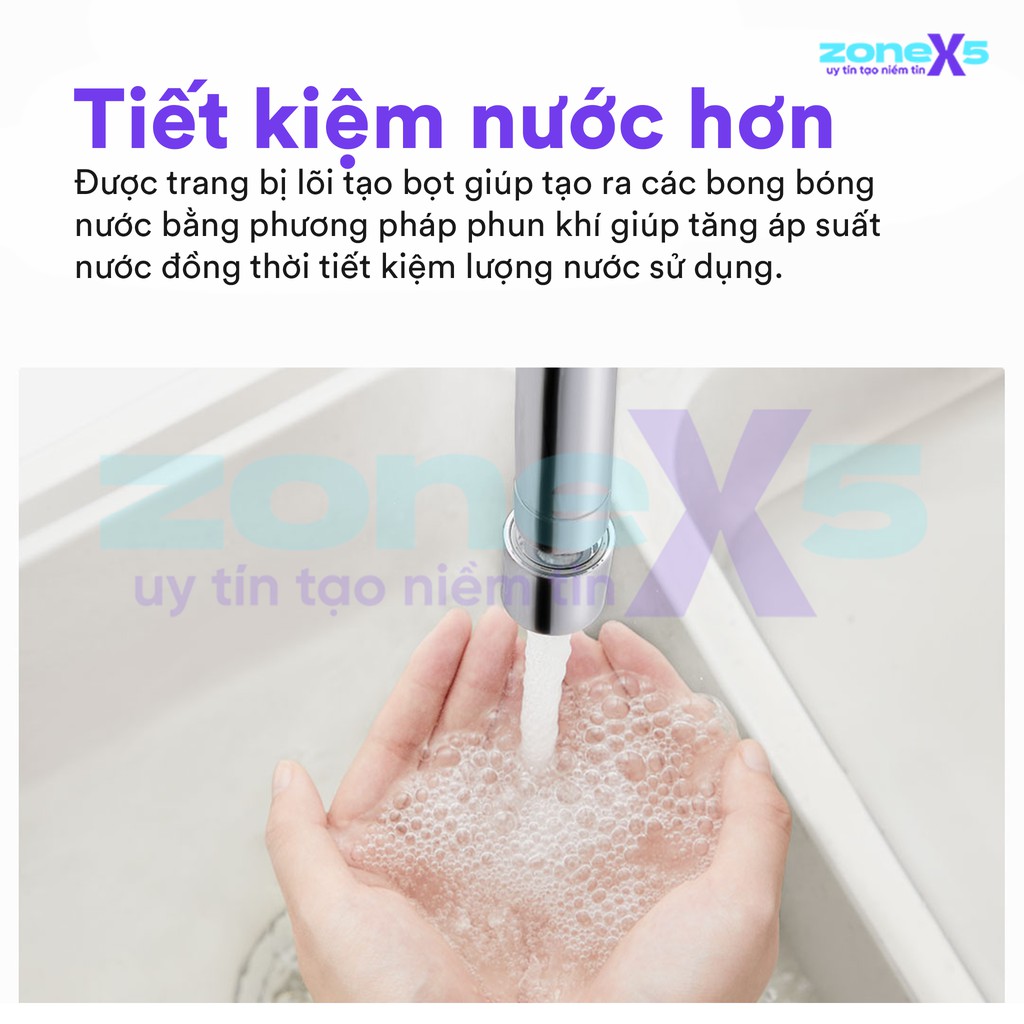 Đầu vòi nước tăng áp Xiaomi DiiiB - Xoay 720 độ, 2 chế độ phun, đồng nguyên chất mạ 22 lớp