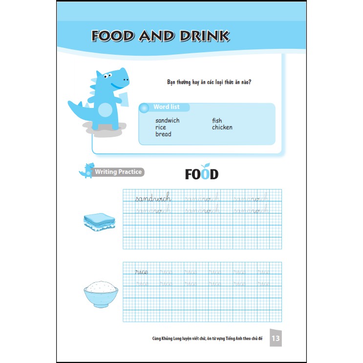 Sách Cùng Khủng Long Luyện Viết Chữ, Ôn luyện từ vựng Tiếng Anh theo chủ đề 2 | BigBuy360 - bigbuy360.vn