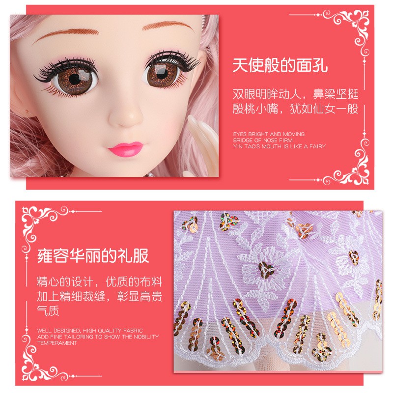 Bộ Đồ Chơi Búp Bê Barbie Xinh Xắn Đáng Yêu Cho Bé Gái