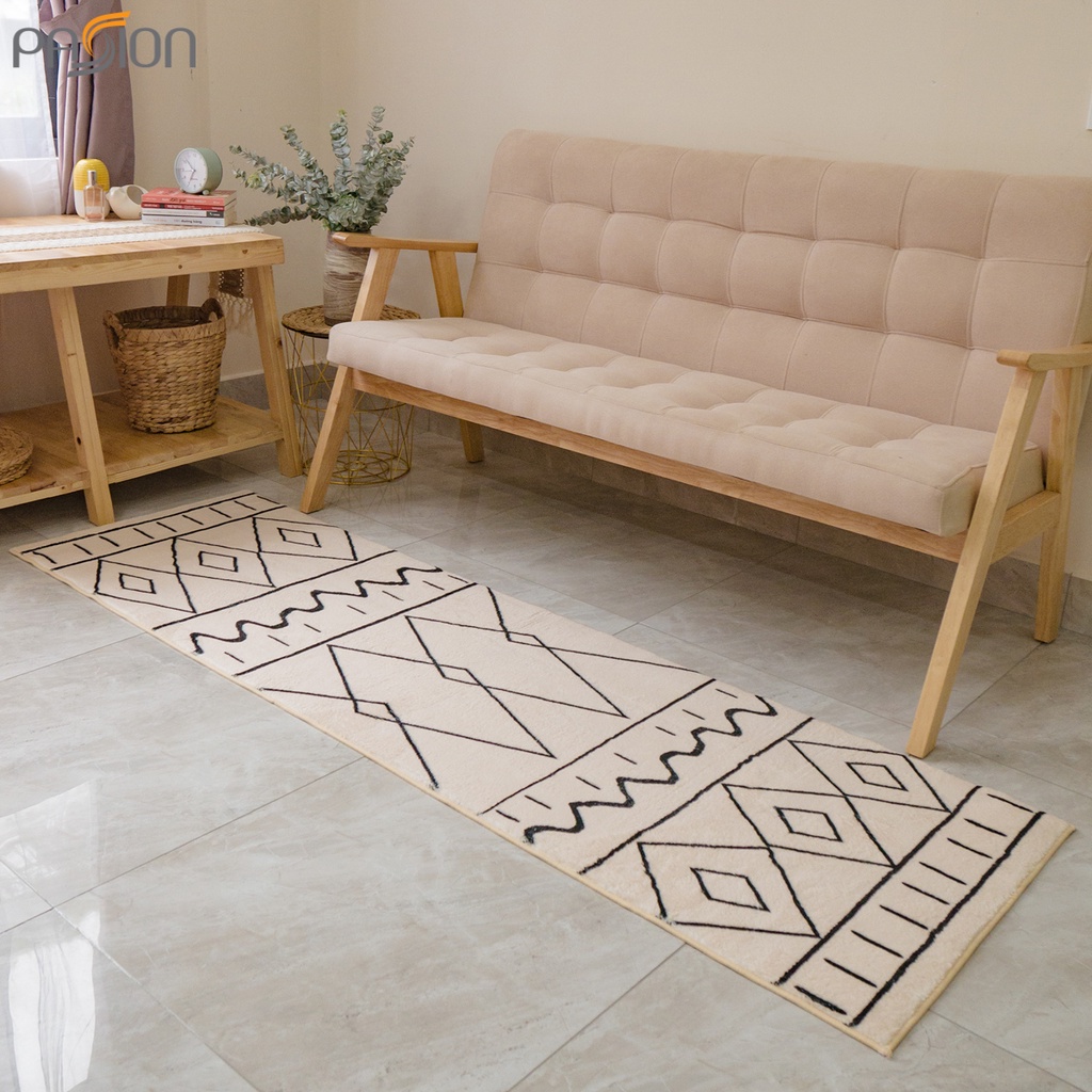 Thảm Lau Chân, Thảm Trải sàn Lông Cừu Mềm Trang Trí Chân Giường Học Tiết Nordic Vintage