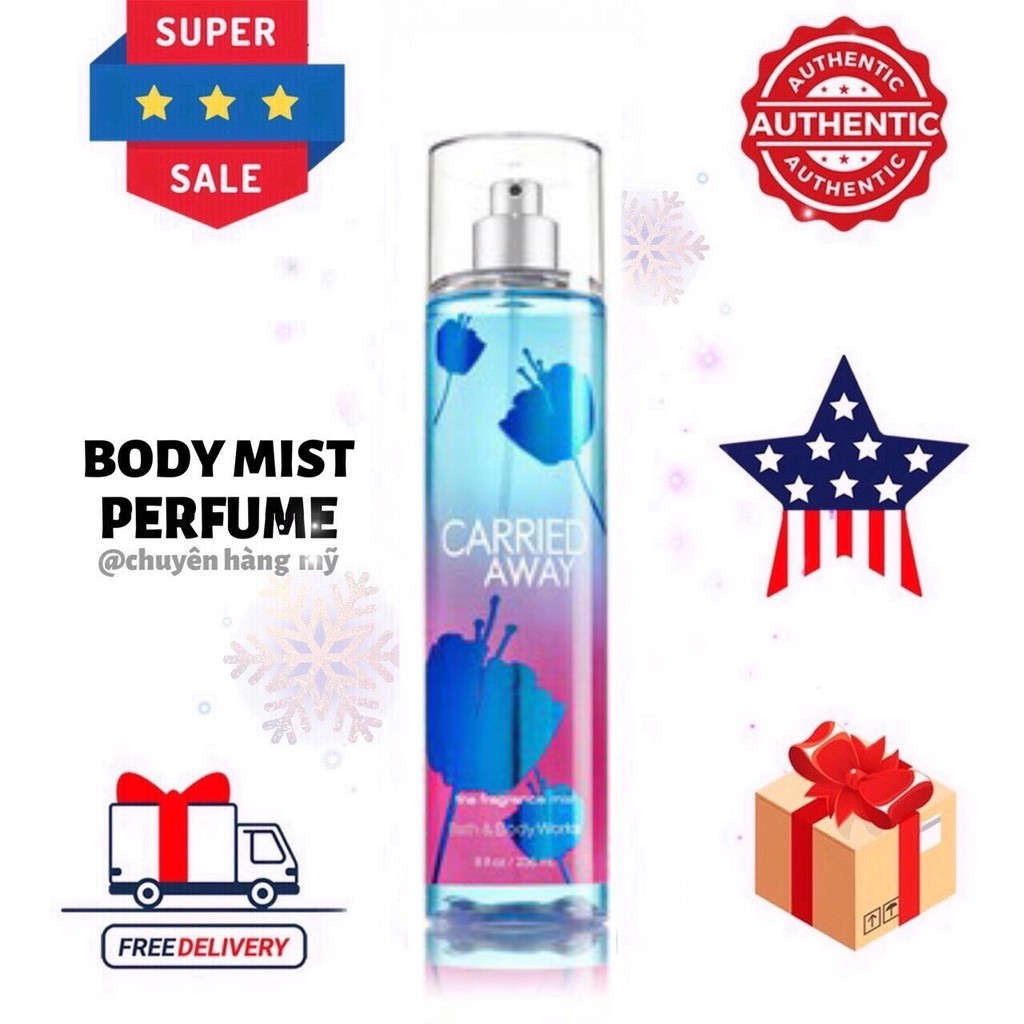 𝗕𝗢𝗗𝗬𝗠𝗜𝗦𝗧𝗣𝗘𝗥𝗙𝗨𝗠𝗘⚜️Xịt thơm Bath & Body Works Fine Fragrance Mist hương Carried Away 236ml | BigBuy360 - bigbuy360.vn