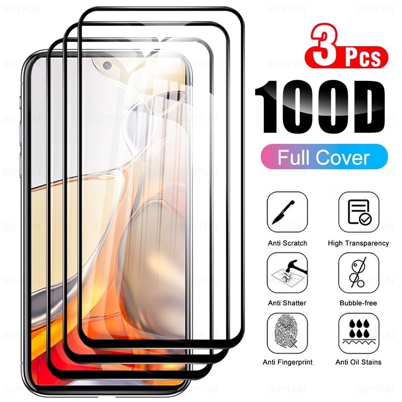 Set 3 kính cường lực 100D màu đen cao cấp cho Xiaomi Mi 11T Pro 11 Lite 5G NE Xiaomi MI 11T Pro 11T 11 T