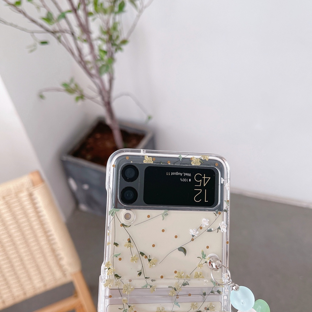 Ốp Điện Thoại PC Cứng Chống Sốc Họa Tiết Hoa Bướm Cho Samsung z Flip 3 5G Galaxy z Flip 3