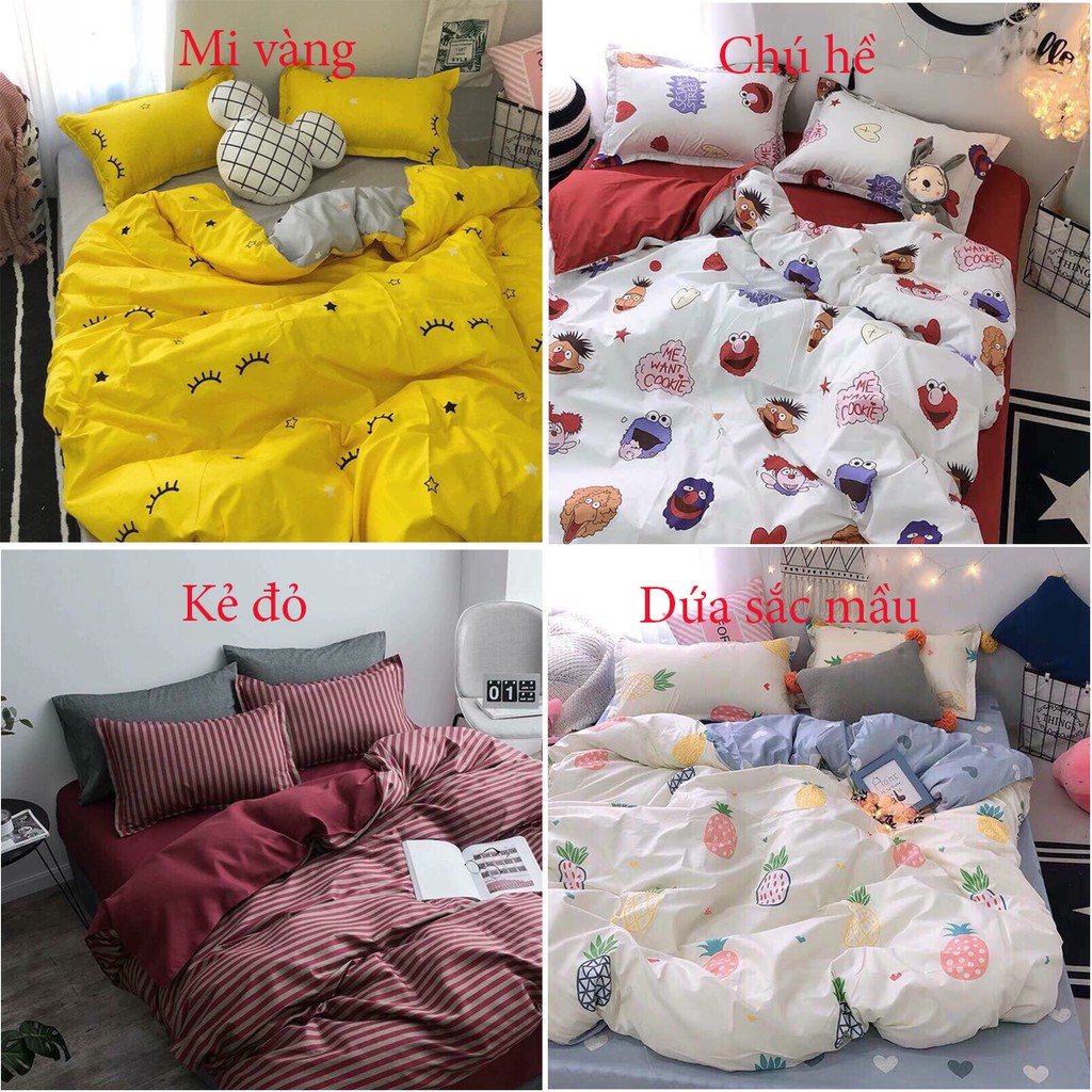 Bộ Chăn Ga Gối Cotton poly Emmidecor Loại 1 Siêu Thoáng Mát Dành cho mùa Hè