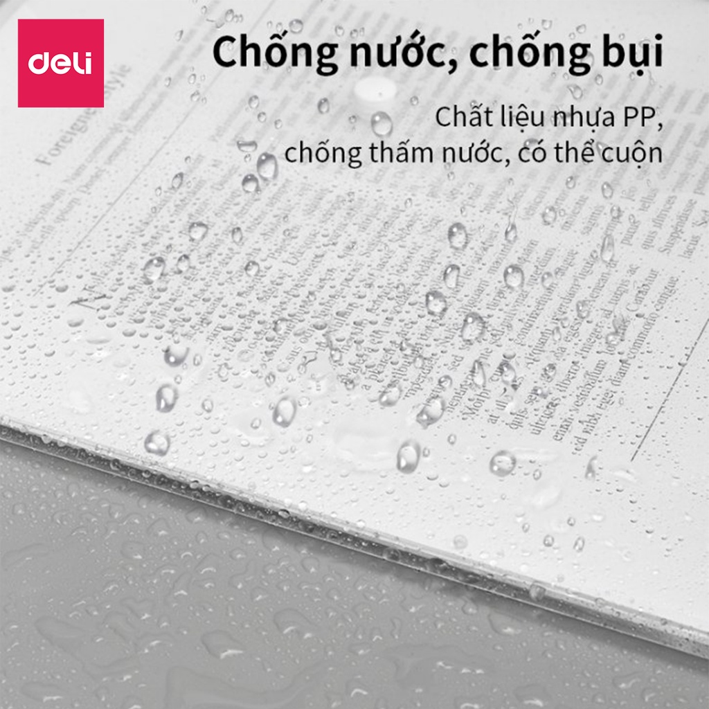 Túi cúc trong suốt đựng tài liệu Deli - có khuy clear bag khổ A4 - 1 chiếc - EF11312