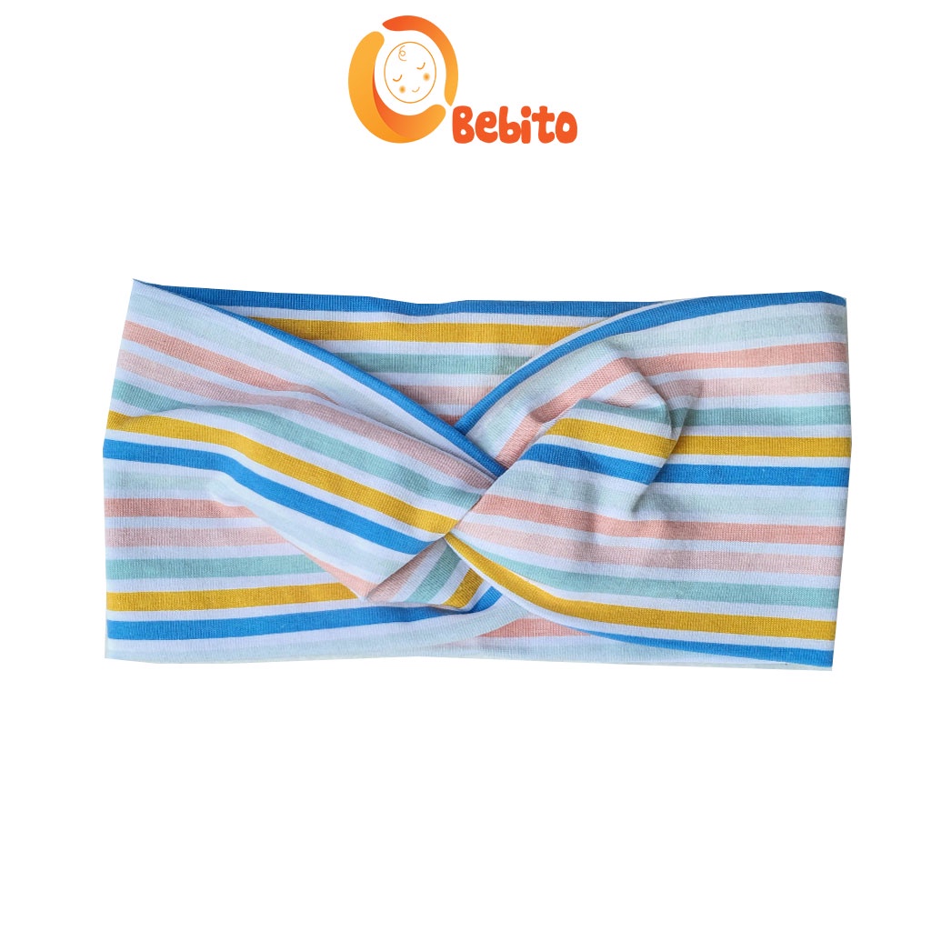 Băng Đô Turban Xoắn Chéo Cho Bé Gái 0-5 Tuổi Đủ Size Siêu Xinh Dùng Hè Thu Đông