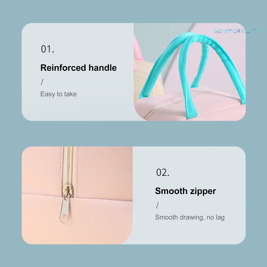 Túi Giữ Nhiệt Đựng Hộp Cơm Trưa NYC Vải Chống Thấm Nước Sức Chứa Lớn Dễ Lau Chùi