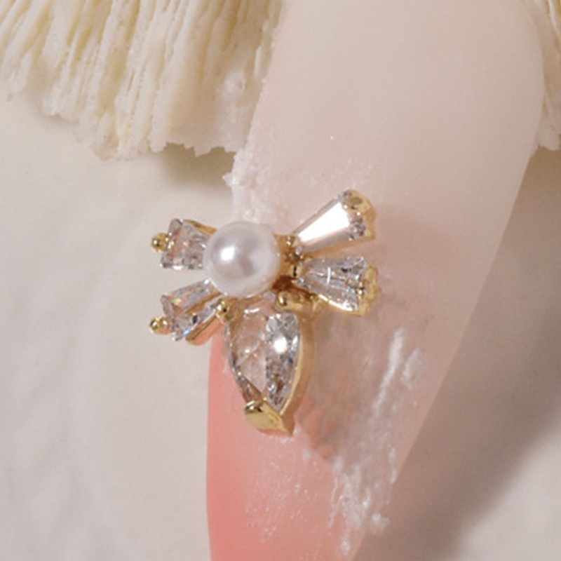Hạt Đá Zircon 3D Bằng Hợp Kim Trong Suốt Lấp Lánh Trang Trí Móng Nghệ Thuật Thời Trang DIY