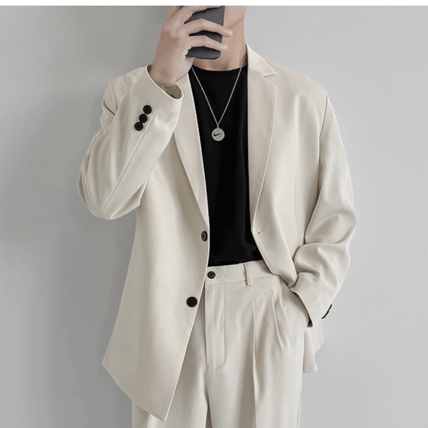 Áo Blazer Nam Dài, Áo khoác Blazer Form Rộng NPV phong cách Hàn Quốc