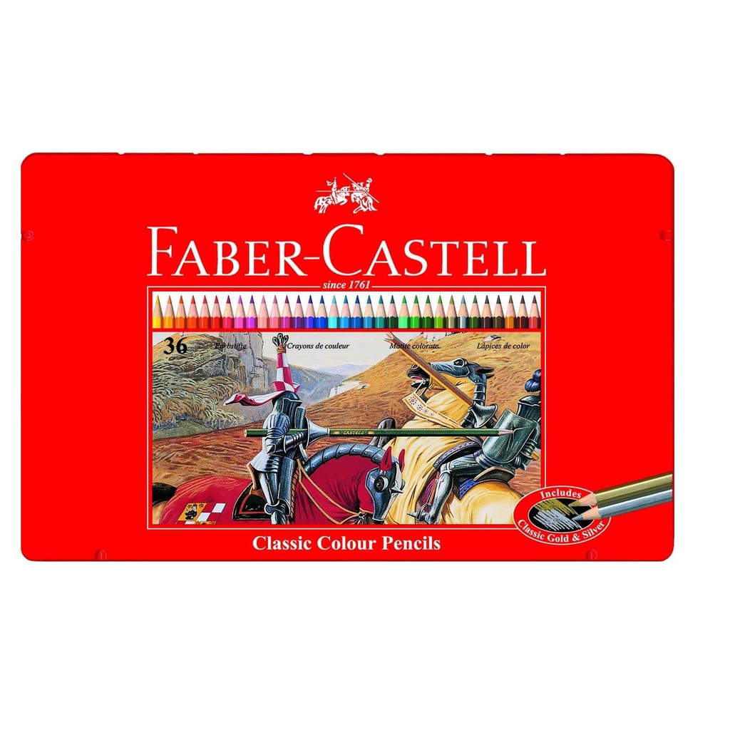 BÚT CHÌ MÀU KHÔ CAO CẤP FABER CASTELL 12/24/36/48 (HỘP GIẤY / HỘP THIẾC)