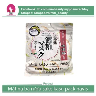 (COSSALE14-GIẢM 10K)Mặt nạ bã Rượu Sake Kasu Pack Navis